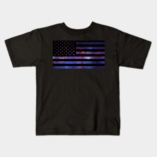 American Flag - Galaxy Kids T-Shirt